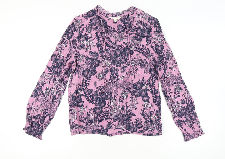 Marks and Spencer Women's Purple Floral Blouse
