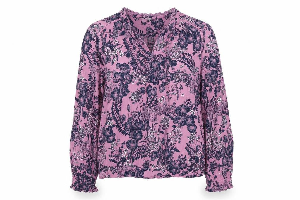 Front view of Marks & Spencer Women's Purple Floral Blouse