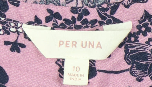 Marks and Spencer Women's Purple Floral Blouse