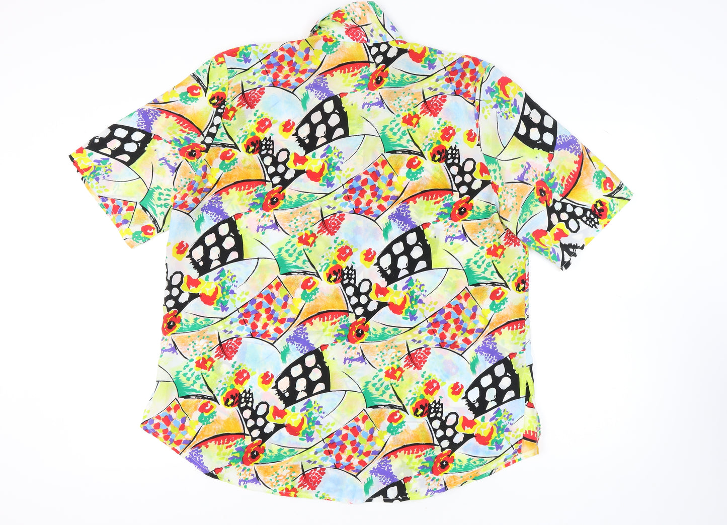 Essentials Women's Multicoloured Geometric Button-Up Shirt