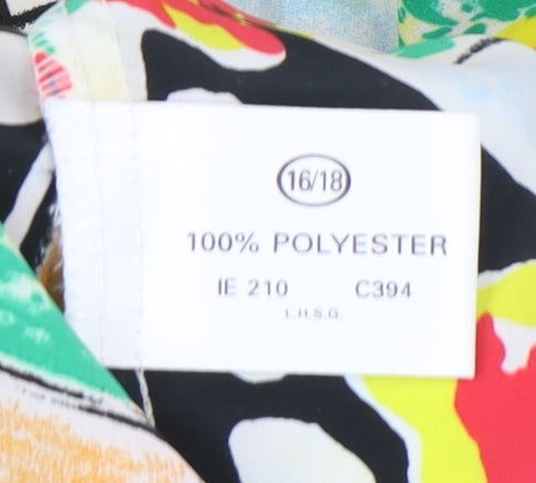 Essentials Women's Multicoloured Geometric Button-Up Shirt