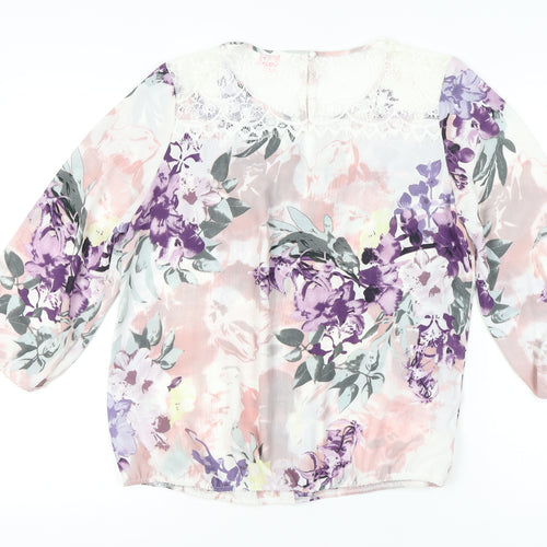 Julipa Women's Floral Tunic Blouse Size 14