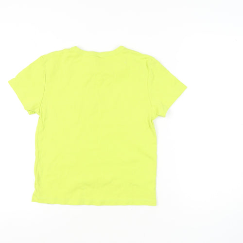 Lucy & Yak Women's Yellow T-Shirt, Medium, Flower Theme