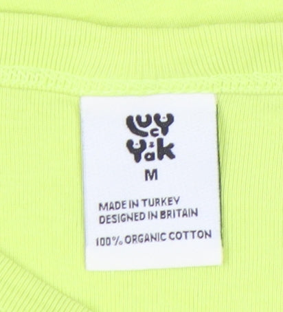 Lucy & Yak Women's Yellow T-Shirt, Medium, Flower Theme