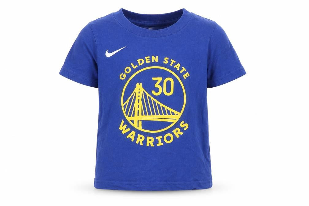 Front view of Nike boys’ blue golden state warriors t-shirt (2 years)