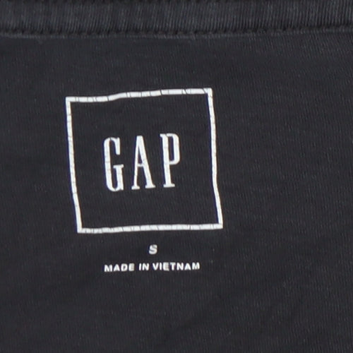 GAP Men's Black V-Neck Short Sleeve T-Shirt - S
