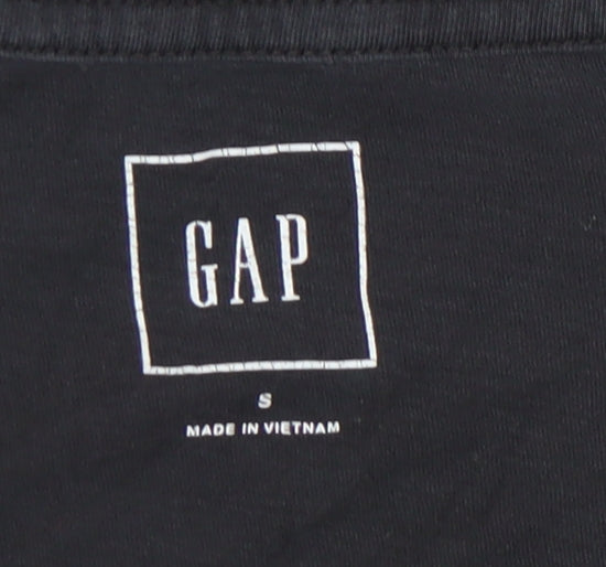 GAP Men's Black V-Neck Short Sleeve T-Shirt - S