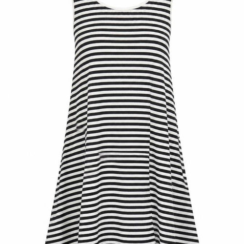 H&M Women's Black Stripe Sleeveless Tank Dress S