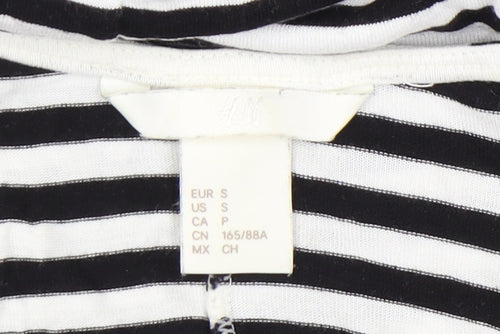 H&M Women's Black Stripe Sleeveless Tank Dress S