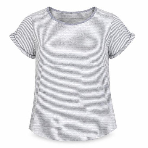 Mr Max Fashions Women's Blue Striped T-Shirt Size M