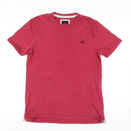Crew Clothing Men's Red Cotton Logo T-Shirt - Size S