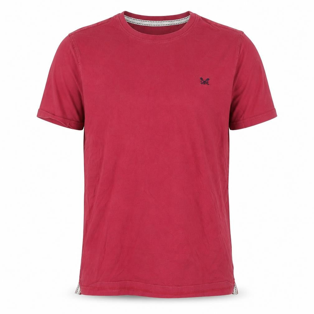 Crew Clothing Men's Red Cotton Logo T-Shirt - Size S