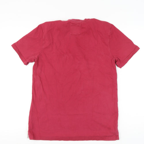 Crew Clothing Men's Red Cotton Logo T-Shirt - Size S