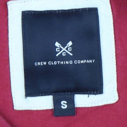 Crew Clothing Men's Red Cotton Logo T-Shirt - Size S