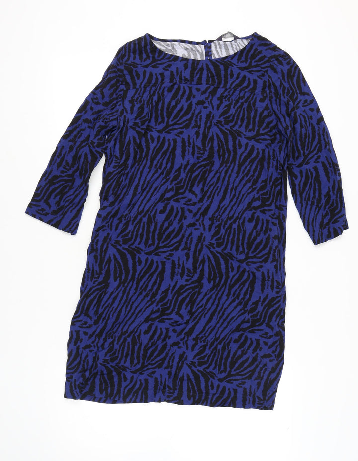 Marks and Spencer Women Blue Animal Print Dress size 12