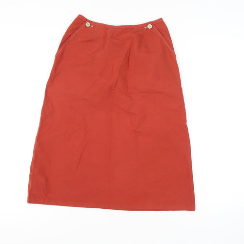 Next Women's Red High Rise Midi Skirt, Size 8