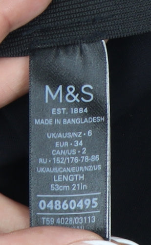 Marks and Spencer Women's Black Pencil Skirt Size 6