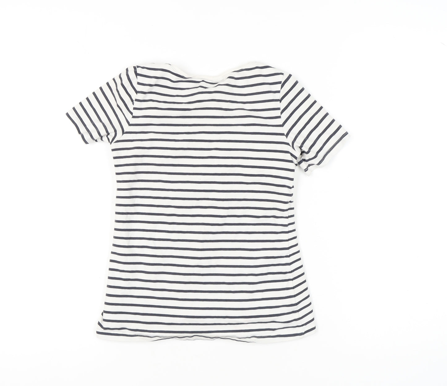H&M Women's Multicoloured Striped Wrap T-Shirt - Size S