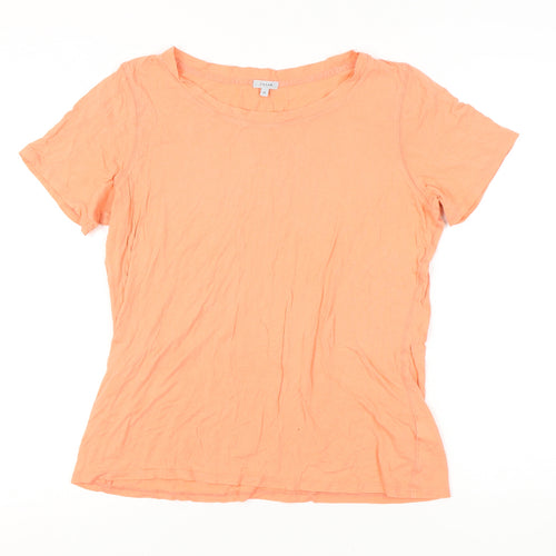Jigsaw Women's Orange XL Casual Cotton T-Shirt