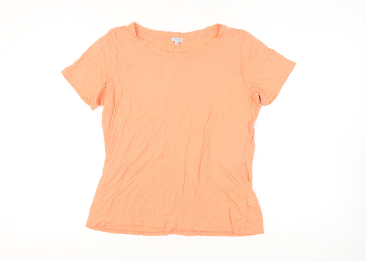 Jigsaw Women's Orange XL Casual Cotton T-Shirt