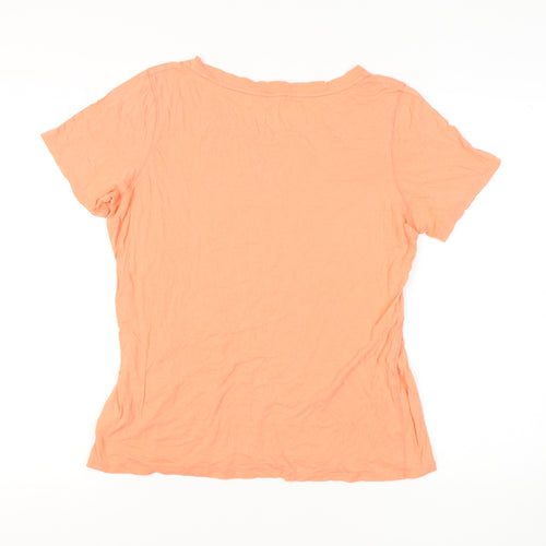 Jigsaw Women's Orange XL Casual Cotton T-Shirt
