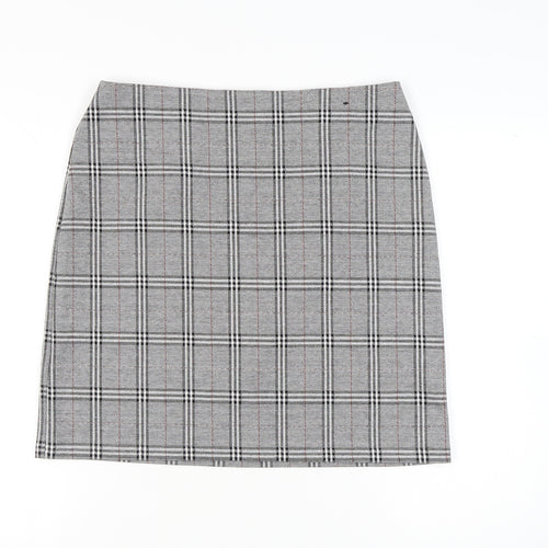 Marks and Spencer Women’s Grey Check Pencil Skirt - Size 14