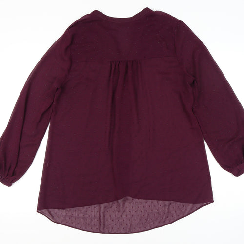 Wallis Women's Purple Blouse Size 14 with Ruffles