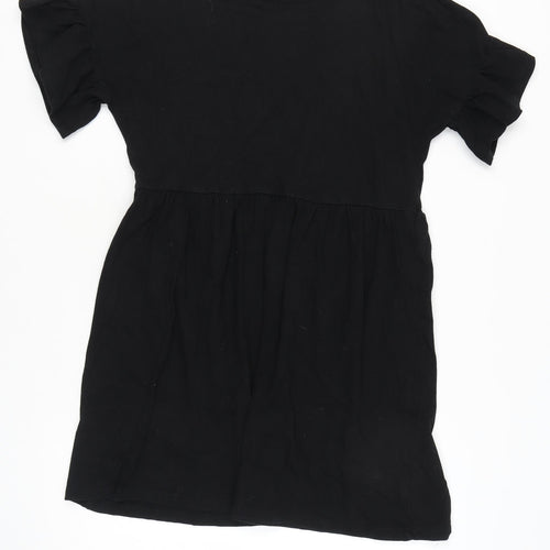 River Island Women's Black Flutter Sleeve Dress Size 10