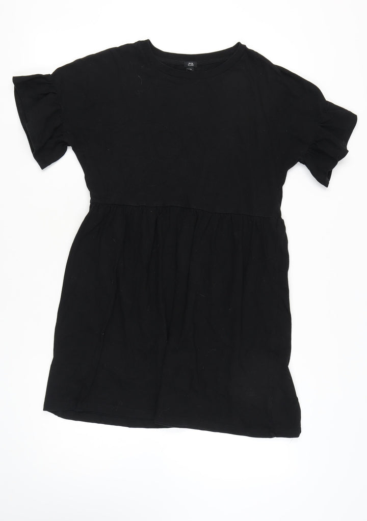 River Island Women's Black Flutter Sleeve Dress Size 10