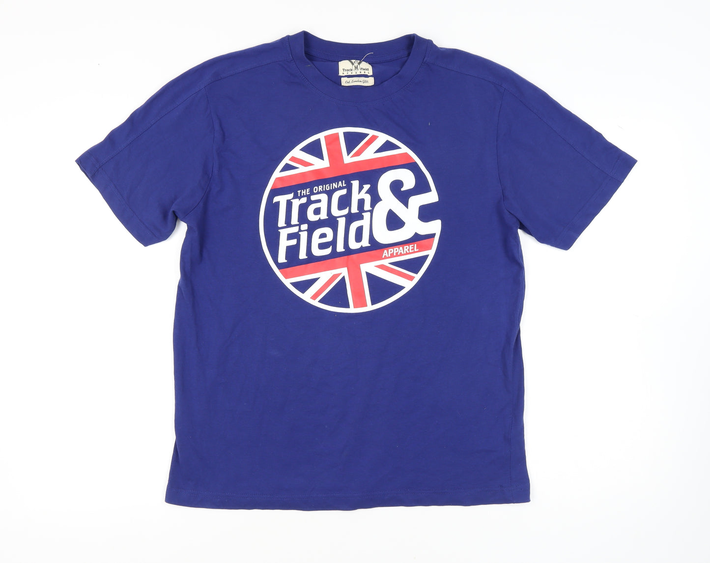 Track & Field Men's Blue Sports Graphic T-Shirt