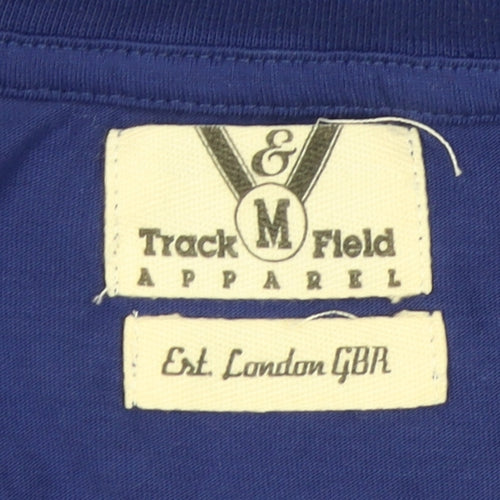 Track & Field Men's Blue Sports Graphic T-Shirt