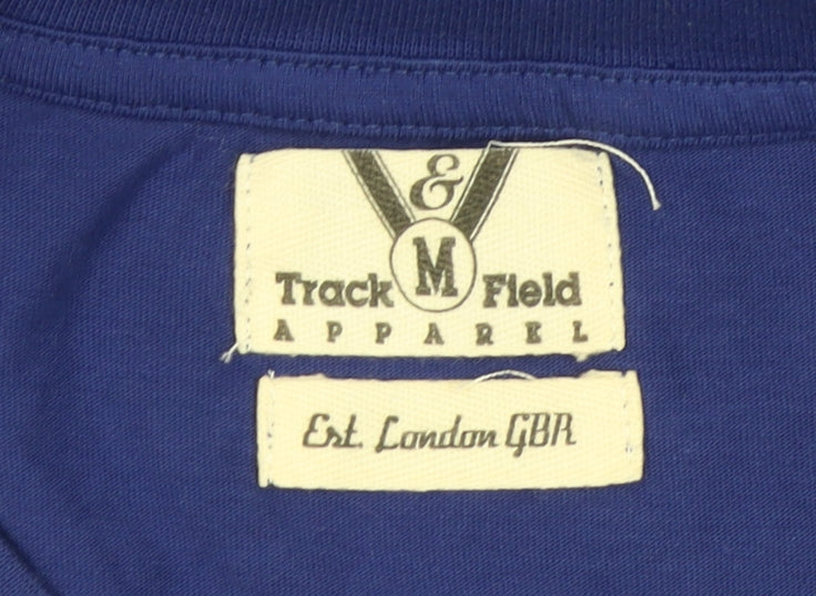 Track & Field Men's Blue Sports Graphic T-Shirt