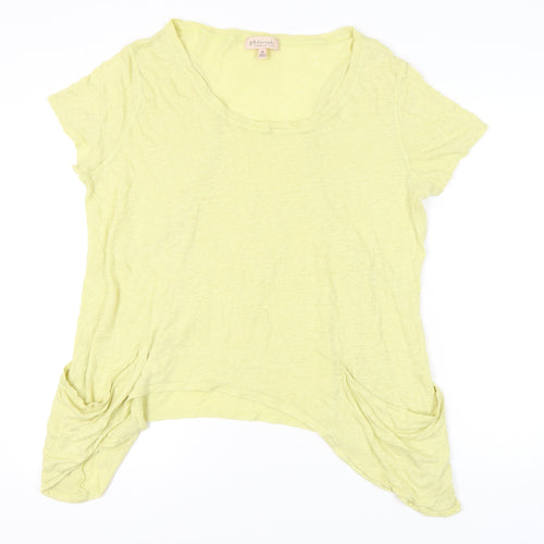 Philosophy Women's Yellow Linen Relaxed T-Shirt 2XL