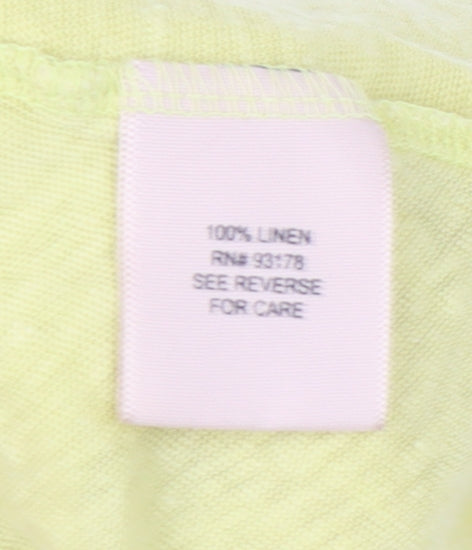 Philosophy Women's Yellow Linen Relaxed T-Shirt 2XL