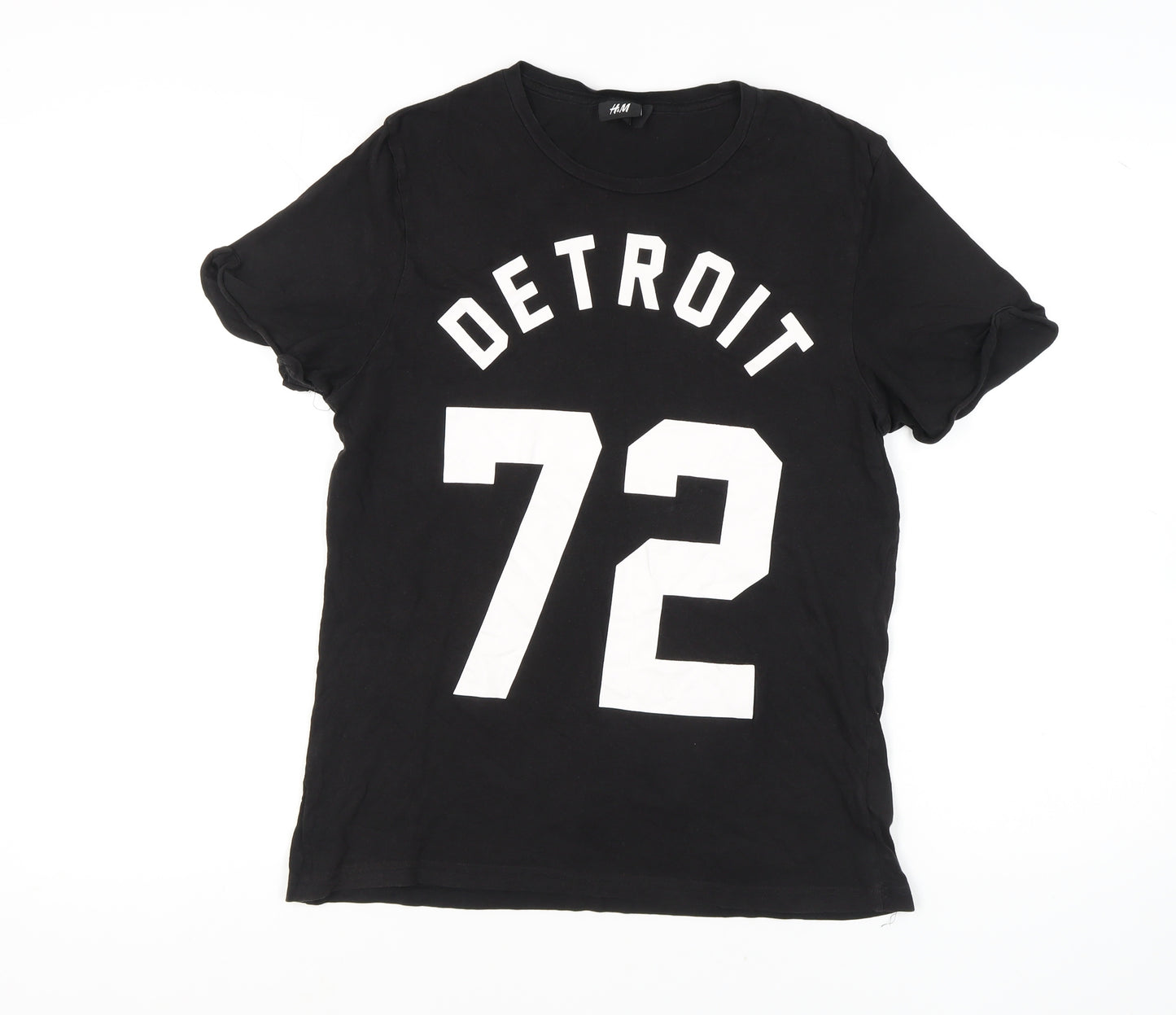 H&M Black Unisex Crew Neck T-Shirt Size M