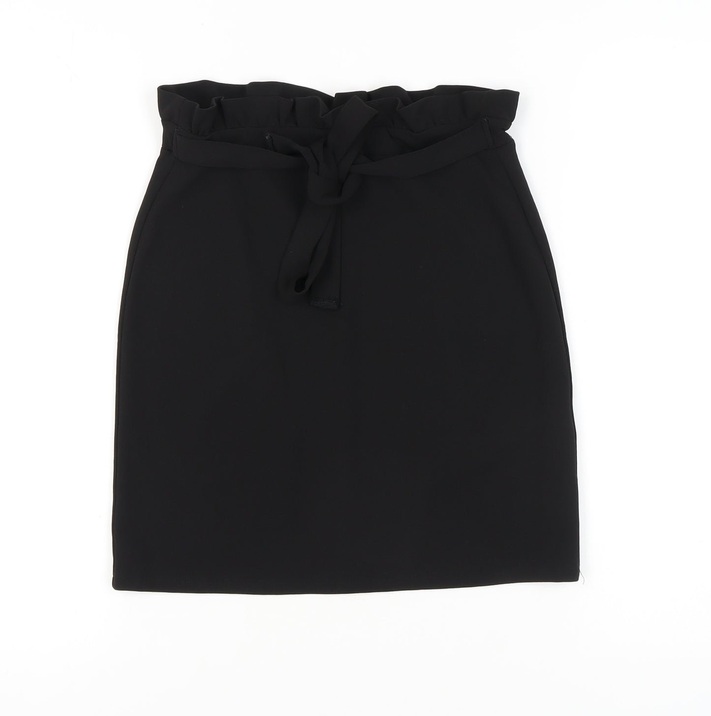 Lipsy Women's Black Pencil Skirt Size 6, High Waist, Tie Closure