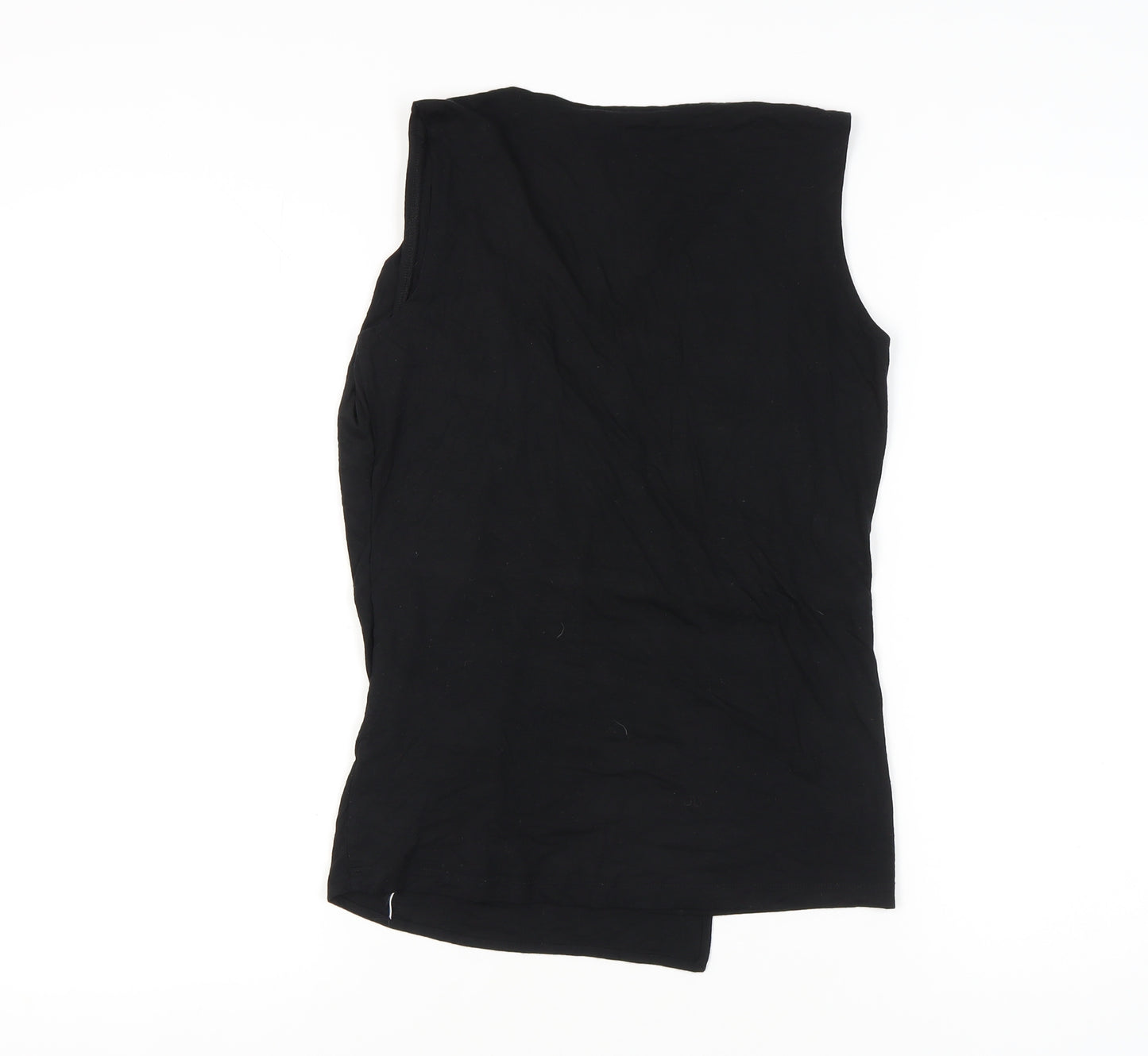 Ronen Chen Women's Black V-Neck Sleeveless Wrap Top