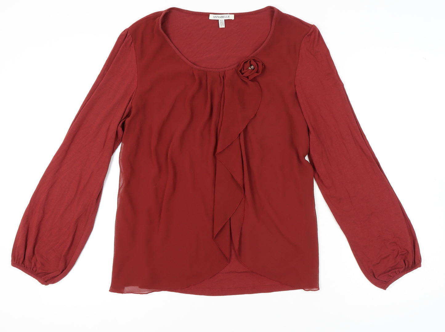 Annabelle Women's Red Long Sleeve Top Size 18