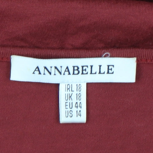 Annabelle Women's Red Long Sleeve Top Size 18