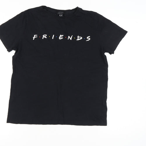 New Look Women's Black T-Shirt UK 12