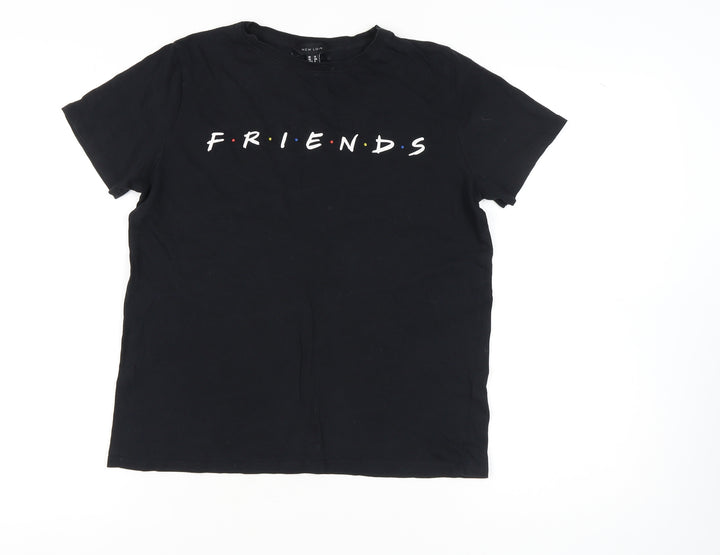 New Look Women's Black T-Shirt UK 12