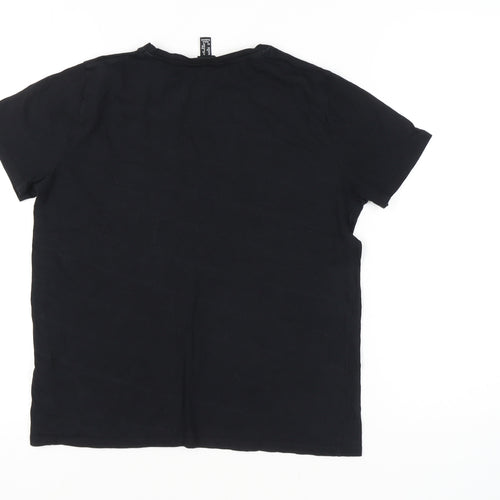 New Look Women's Black T-Shirt UK 12