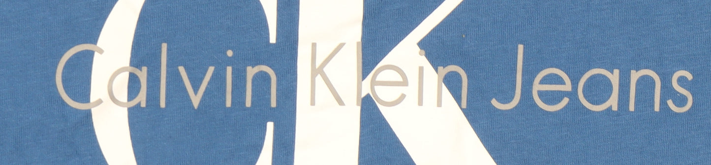 Calvin Klein Blue Men's XL Logo T-Shirt