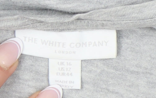 The White Company Women's Grey Long Sleeve Top