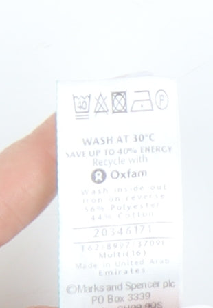 Marks and Spencer Women's Multicoloured Floral Blouse Size 16