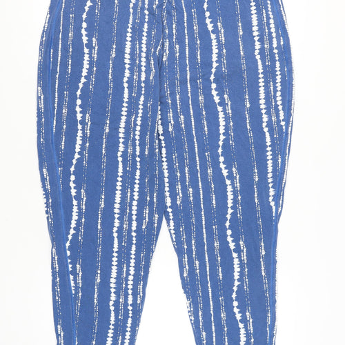 Marks and Spencer Women's Blue Striped Trousers, Size 22