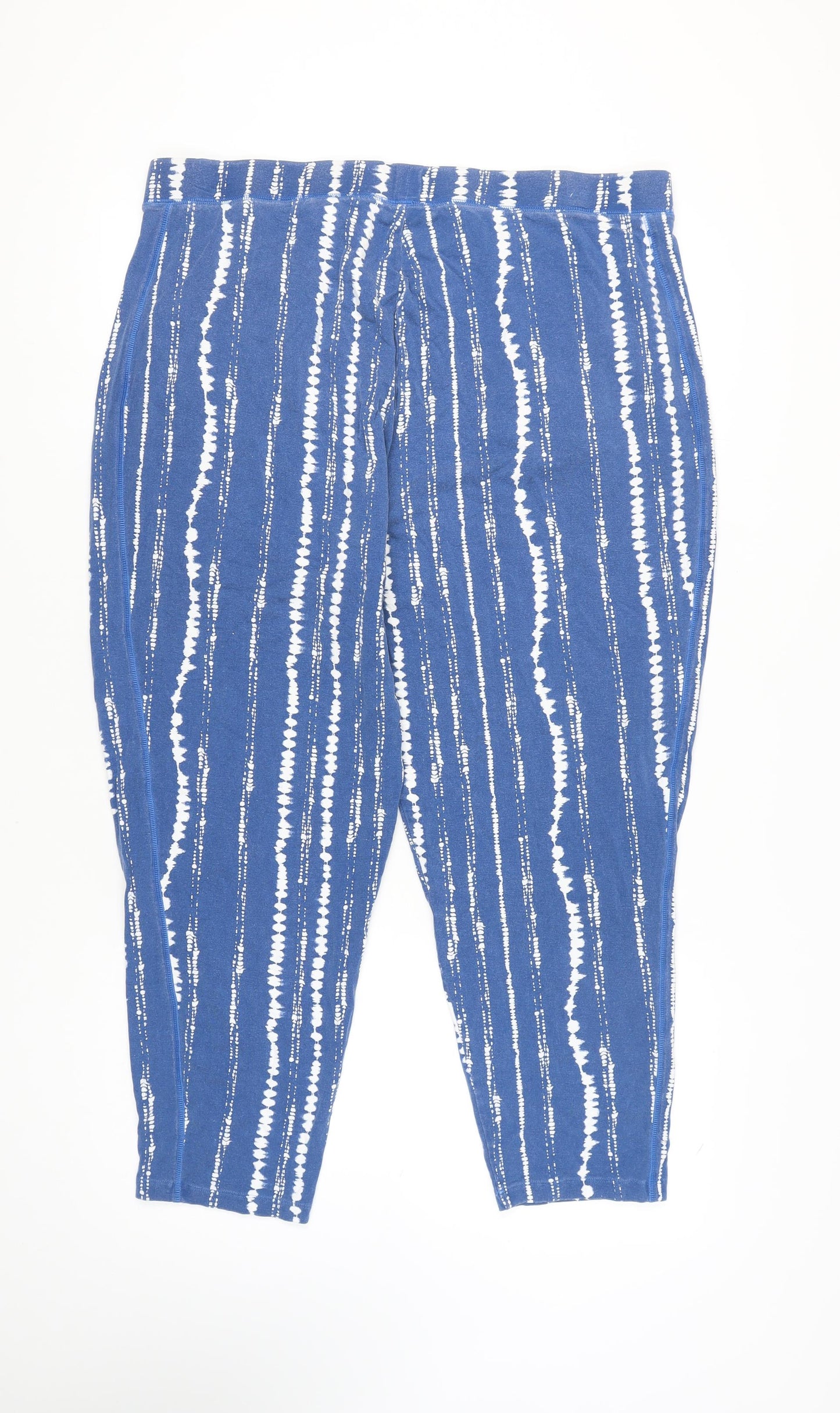 Marks and Spencer Women's Blue Striped Trousers, Size 22