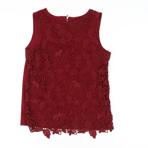 Warehouse Women's Red Lace Camisole Blouse Size 10