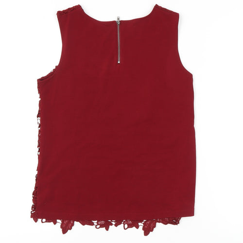 Warehouse Women's Red Lace Camisole Blouse Size 10