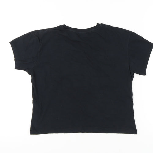 Tommy Jeans Women's Black Cotton T-Shirt XS